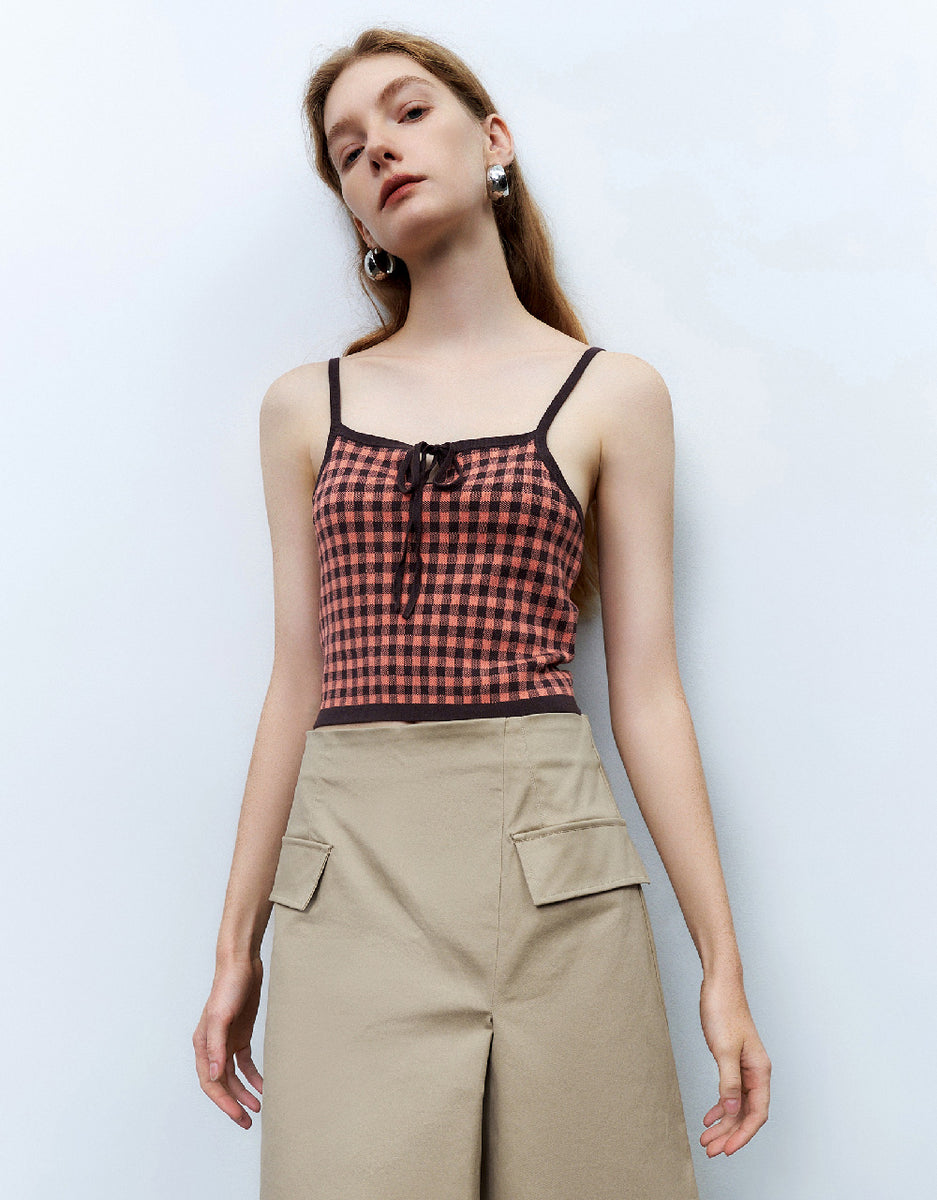 Gingham Cami Top Urban Revivo