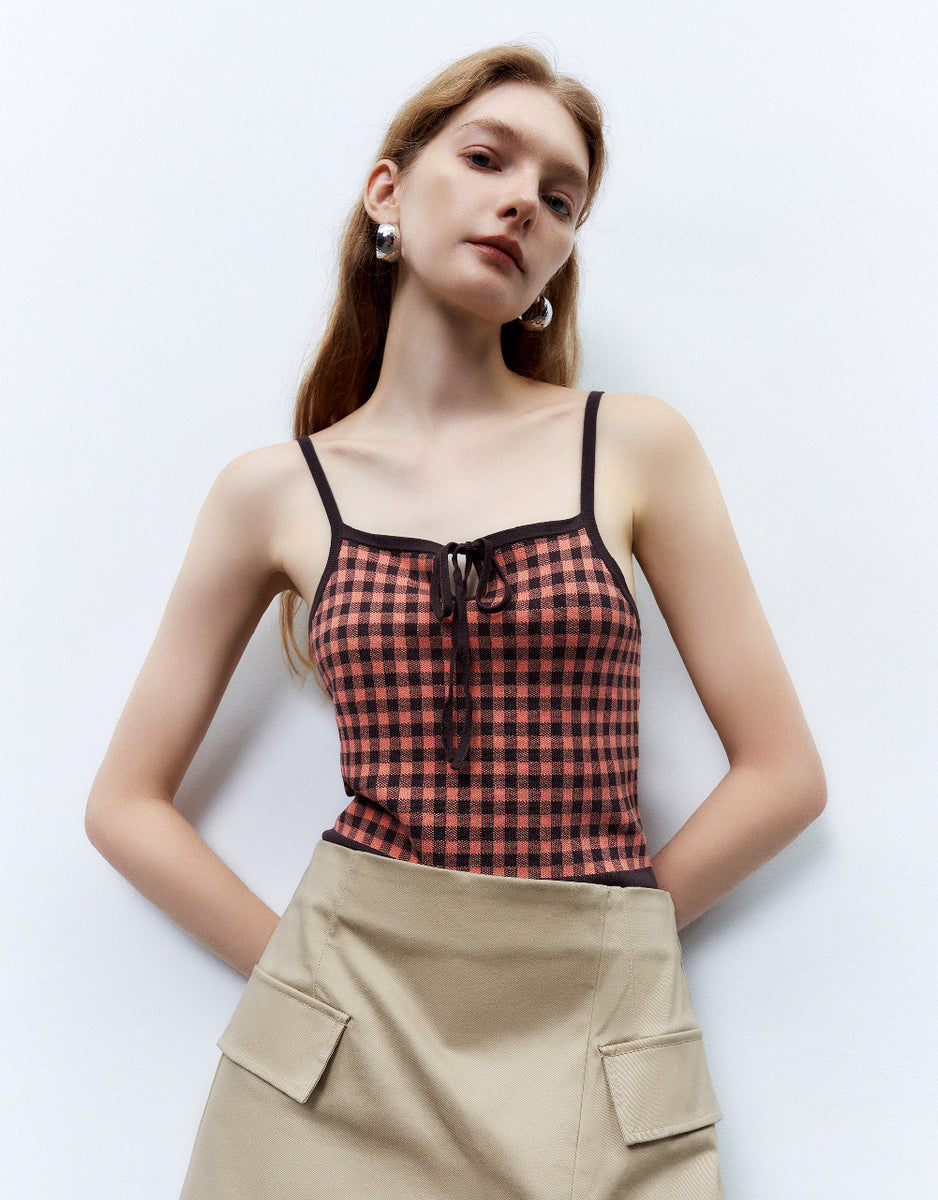 Gingham Cami Top Urban Revivo