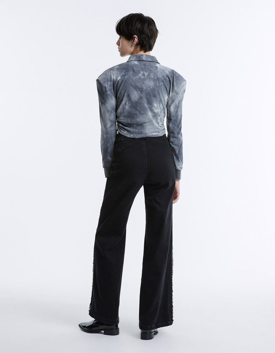 Courrèges cut-out Detail wide-leg Jeans - Farfetch