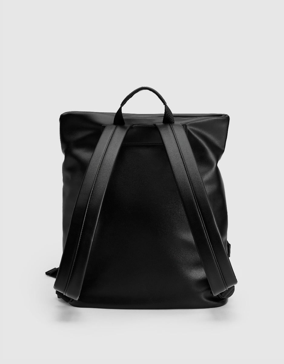 Vegan Leather Backpack With Buckle – Urban Revivo
