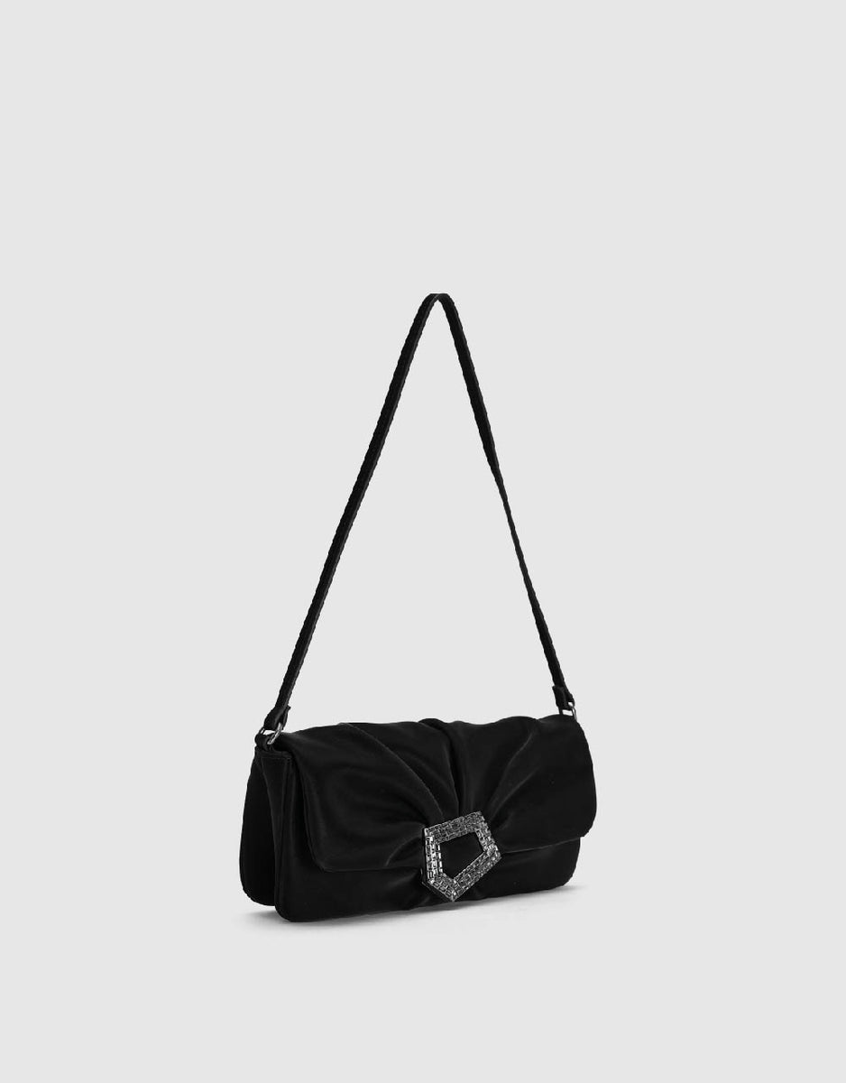 Square Buckle Vegan Leather Shoulder Bag – Urban Revivo