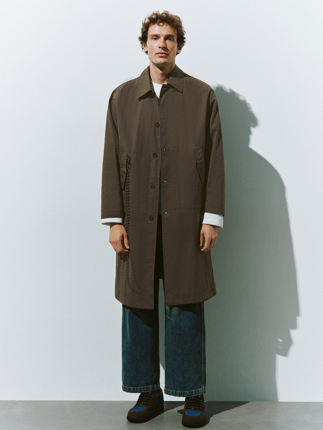 Button up trench coat hotsell