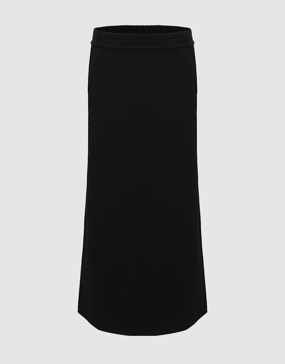 Elastic Waist Midi Straight Skirt – Urban Revivo