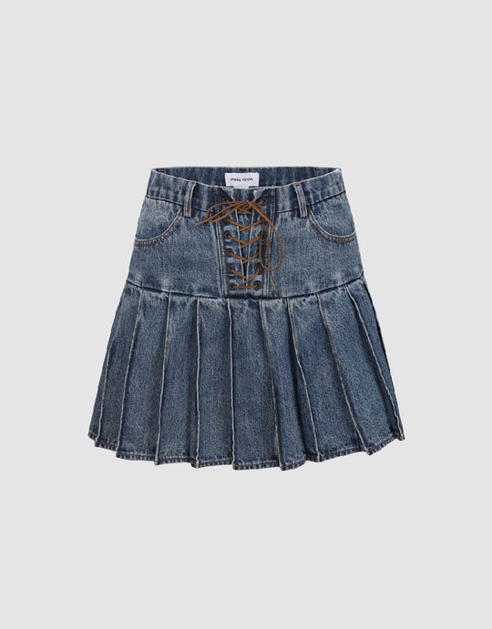 Vintage Y2K Mermaid High Waist Denim Skirt For Women Casual Plain Spliced  Pleated Slit Hem Jeans Low Rise Denim Skirt Style 231121 From Cong04,  $17.54 | DHgate.Com