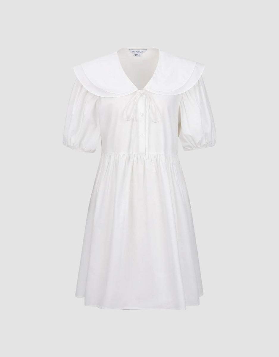 Sailor Collar Neck A-Line Dress – Urban Revivo