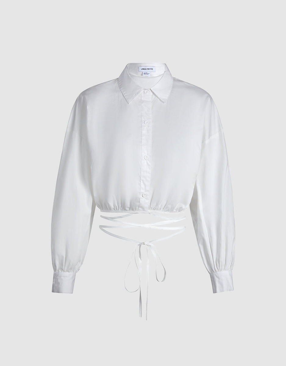 Plain Drop Shoulder Long Sleeve Shirt – Urban Revivo