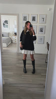 Faux Sweater Shirt Dress