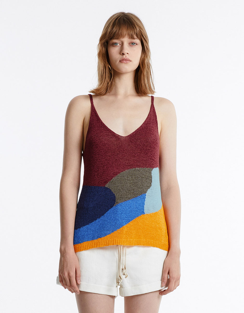 Colorblock Knitted Camisole – Urban Revivo