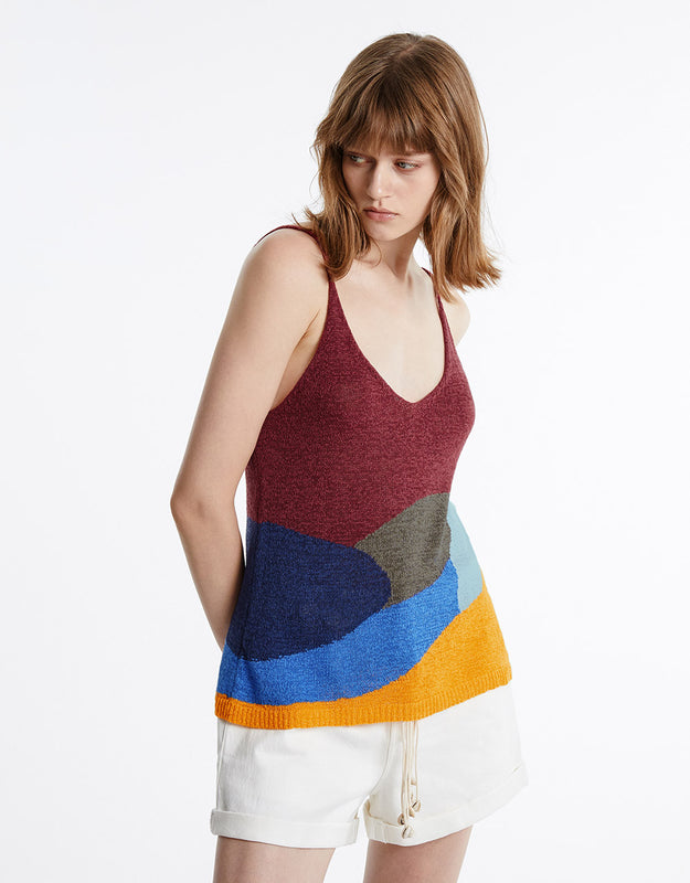 Colorblock Knitted Camisole