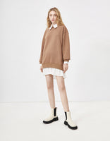 Faux Sweater Shirt Dress