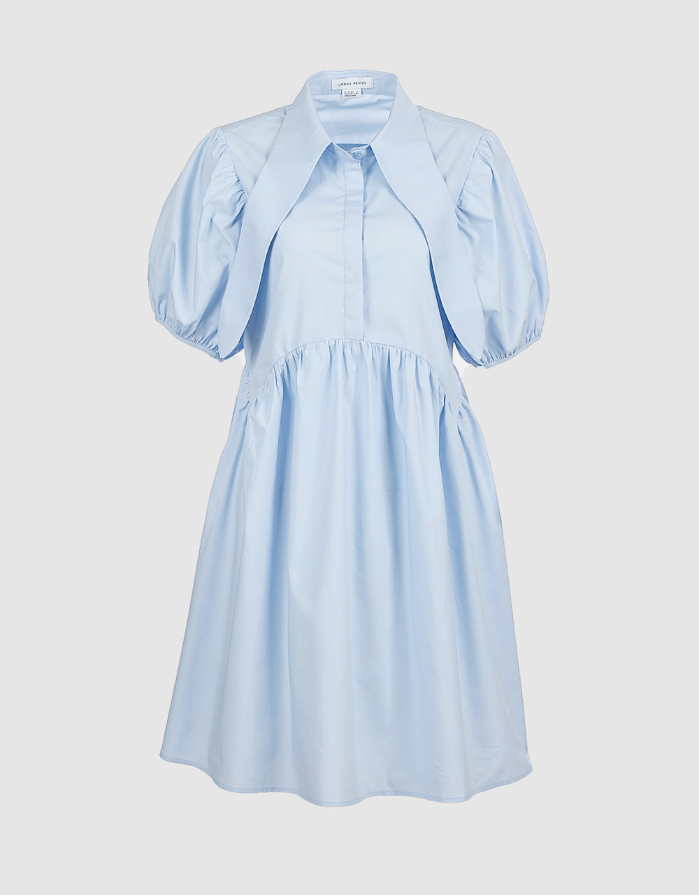 Puff Sleeve Lapel A-Line Dress – Urban Revivo