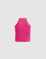 Contrast Color Knit Top W_Knitted Vests Urban Revivo Fashion 