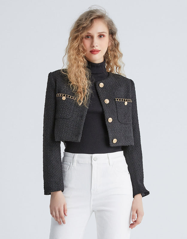 Patch Pocket Tweed Jacket