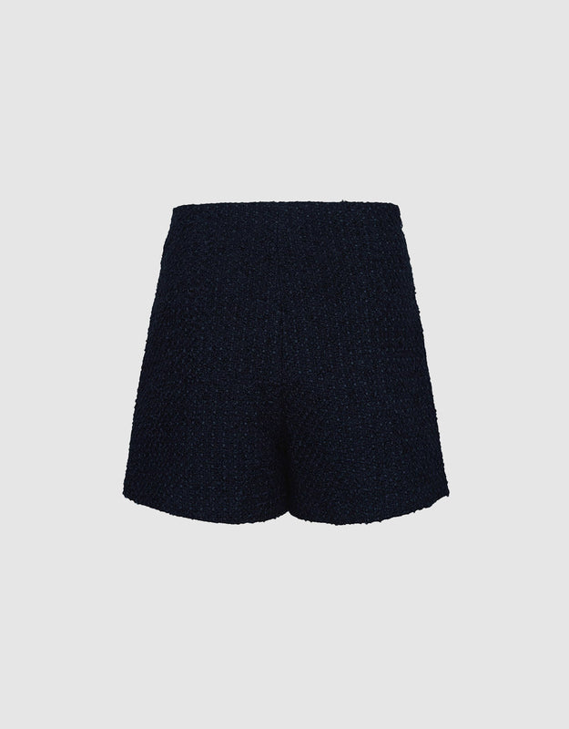 Shorts mit Bouclé-Paillettendetail