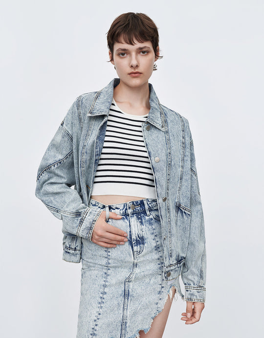 Revivify White Denim Jacket