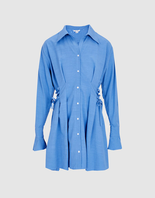 Half Button Shirt Dress